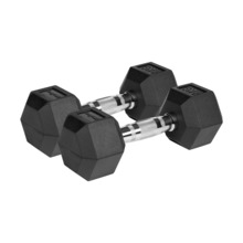 Kummeeritud malmist hantlid Rebel Active Hex, 2x8 kg