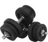 Hantlite komplekt Homcom, 25 kg, must