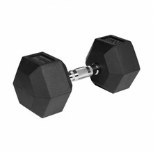 Kummeeritud malmist hantel Rebel, HEX, 20 kg