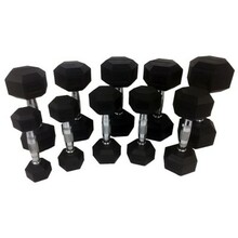 Hantlite komplekt Tunturi, 1-10 kg, kummiga kaetud, 2 tk