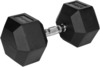 Kummeeritud malmist hantel Rebel Active Hex, 27,5 kg
