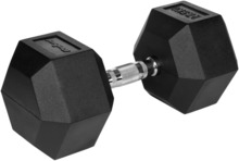 Kummeeritud malmist hantel Rebel Active Hex, 27,5 kg