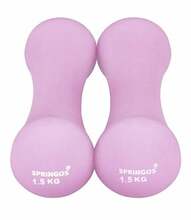 Neopreenist hantlid Springos FA1039, 2 x 1,5 kg, roosa