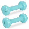 Vinüülkattega hantlite komplekt Spokey Shape IV, 2x 1 kg, sinine