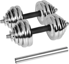 Reguleeritava kaaluga malmist hantlid Rebel Active, 30 kg
