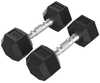 Hantlid Tunturi Platinum Hex Rubber Dumbbell, 2x5 kg