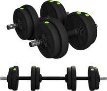 Hantlite komplekt HOMCOM 2-in-1, 15 kg, must