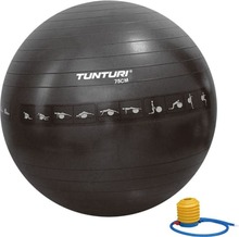 Võimlemispall Tunturi Antiburst, 75 cm, must