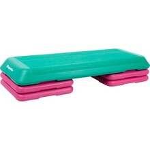 Aeroobika astmelaud Insportline AS500, 119 x 41 cm, roosa/roheline