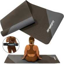 Joogamatt Enero Fit, 183 cm x 61 cm x 1 cm, hall/must