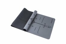 Fitnessi- ja joogamatt Outliner, 183 cm x 61 cm x 0,3 cm, must/hall