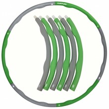 Võimlemisrõngas Tunturi Hula Hoop 14TUSFU275, 100 cm, 1.5 kg, roheline/hall