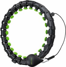 Massaažvibu Tunturi Adjustable Hula Hoop, 33.8 cm, 1.8 kg, must/roheline