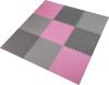 Puslematt One Fitness MP10, 60 x 60 x 1,0 cm, roosa/hall, 9 tk