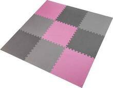 Puslematt One Fitness MP10, 60 x 60 x 1,0 cm, roosa/hall, 9 tk