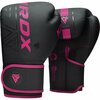 Poksikindad RDX F6 Matte BGR-F6MP-6OZ, 6 oz, must/roosa