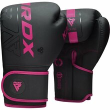 Poksikindad RDX F6 Matte BGR-F6MP-6OZ, 6 oz, must/roosa