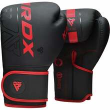 Poksikindad RDX F6 Matte BGR-F6MR-6OZ, 6 oz, must/punane