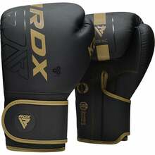 Poksikindad RDX F6 Matte BGR-F6MGL-6OZ, 6 oz, kuldne/must