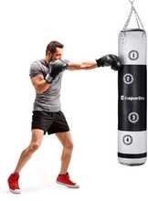 Poksikott Insportline Robkin, 150 x 35 cm, must/valge