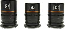 Objektiivide komplekt Laowa Nanomorph S35 Prime 27mm, 35mm, 50mm (Amber), L Mount