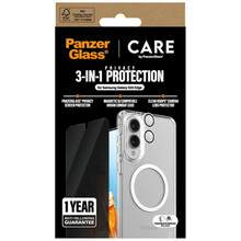 Kaitsekomplekt PanzerGlass CARE by Flagship 3-in-1, ümbris + privaatsusklaas + objektiivikaitse, Samsung Galaxy S25 Edge