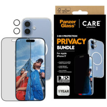 PanzerGlass CARE by PanzerGlass Flagship Privacy 3-in-1 kaitsekomplekt, iPhone 17 jaoks