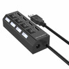 USB jagaja RoGer RO-20-HUB-BK, must