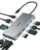 USB-C jagaja Aukey CB-C89 Aluminium 10in1, hõbe