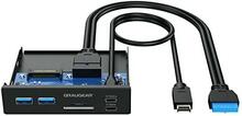 USB jagaja Graugear G-MP01CR, 6 pordiga, must, kaardilugejaga