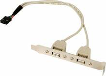 USB adapter Gembird CC-USB-RECEPTACLE, 2x USB 2.0 pistikut