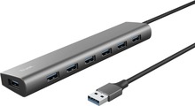 USB jagaja Trust Halyx 7 Port, hõbedane