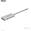 USB jagaja Club 3D CSV-1547 USB-C – 4x USB Type-A, must/hõbe