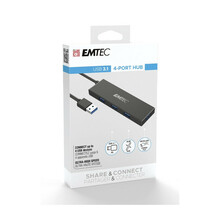 USB jagaja Emtec T620A Type-A, 4 porti, üliõhuke
