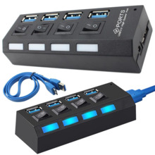 USB jagaja Fusion 4x USB 3.0, must