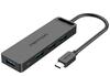 USB-C jagaja Vention TGKBB 5-in-1, must, 0,15 m