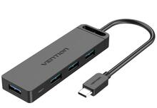 USB-C jagaja Vention TGKBB 5-in-1, must, 0,15 m