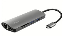 USB jagaja Trust Dalyx 25661 7-in-1 multiport adapter