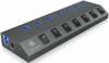 USB jagaja Icy Box IB-HUB1701-C3, 7 porti, antratsiit