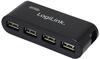 USB jagaja Logilink UA0085, must, 4 porti