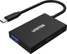 USB jagaja Unitek H1302A USB-C 10Gbps, 2x USB-A, 2x USB-C, hall