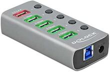 USB jaotur Delock USB 3.2 Gen 1 4 pordiga + 1 kiirlaadimisport
