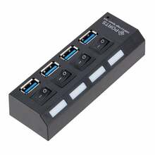 USB jagaja Roger AD15653, 4 x USB 3.0, must