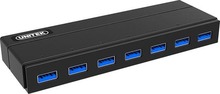 USB jagaja Unitek Y-3184, 7x USB 3.2 Gen 1 (3.1 Gen 1) Type-A, toitega ja BC 1.2