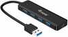 USB jagaja Equip 4-Port USB 3.2 Gen 1 koos USB-C adapteriga, must