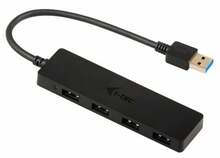 USB jagaja I-Tec U3HUB404, must