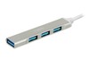 USB jagaja IBOX IUH3FAS, 1x USB 3.0 + 3x USB 2.0, hõbe