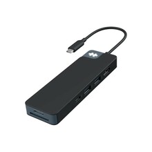 USB-C jagaja Hyper HyperDrive Flex 8 Port, must, mudel HD4102BKGL