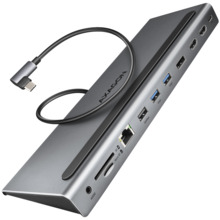 USB jagaja Axagon HMC-4KX3, hõbedane
