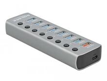 USB jagaja Delock 63264, 1x USB-C + 8x USB-A 3.2 Gen1